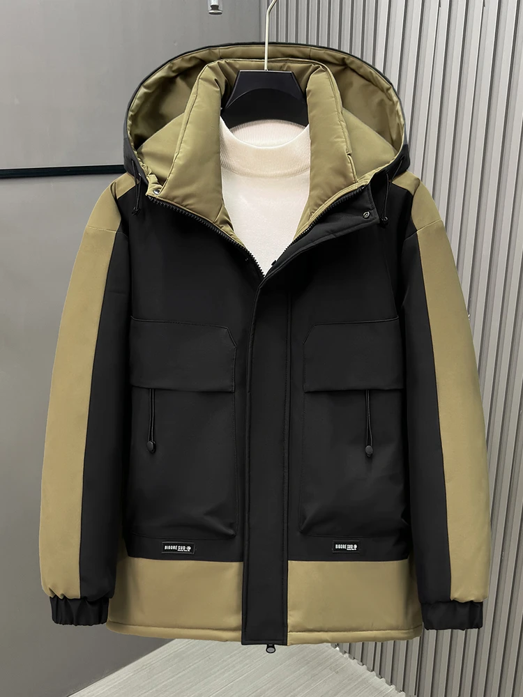 

Очень большое тонкое хлопковое пальто для мужчин, зимнее теплое пальто больших размеров, толстые люди, две хлопковые одежды с капюшоном, маленькое хлопковое пальто