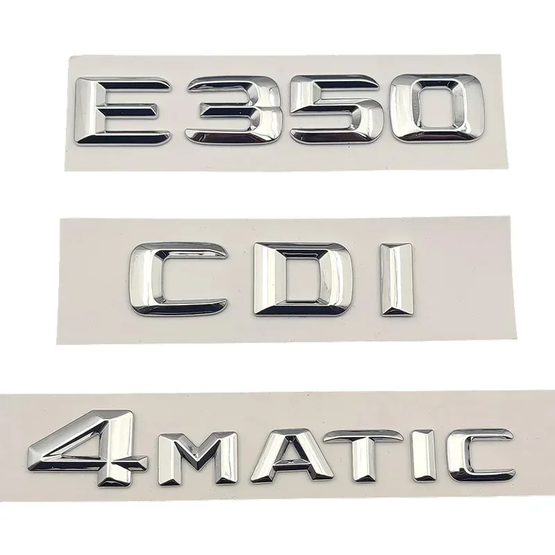 ثلاثية الأبعاد ABS كروم شعار E350 شعار 4matic رسائل CDI ملصق سيارة جذع شارة لمرسيدس بنز E350 W213 W212 اكسسوارات #1