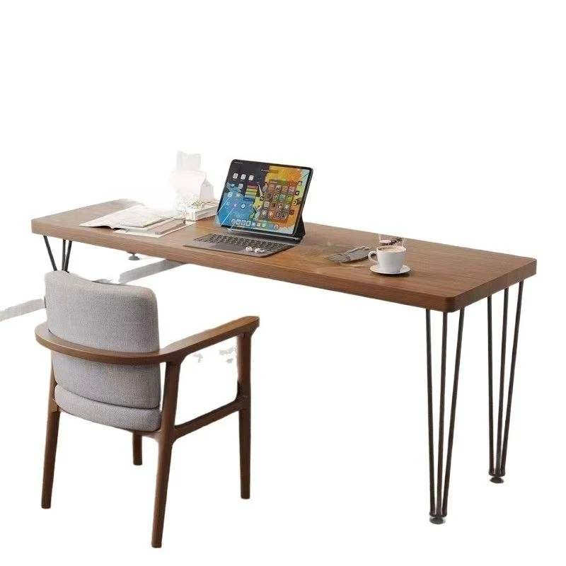 All solid wood household balcony computer desk student bedroom bay window double desk writing table simple modern desk