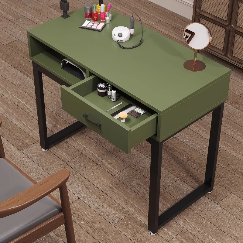

Designer Nail Table With Dust Collector Drawers Beauty Manicurist Tables Display Mesa De Manicure Salon Home Furnishings