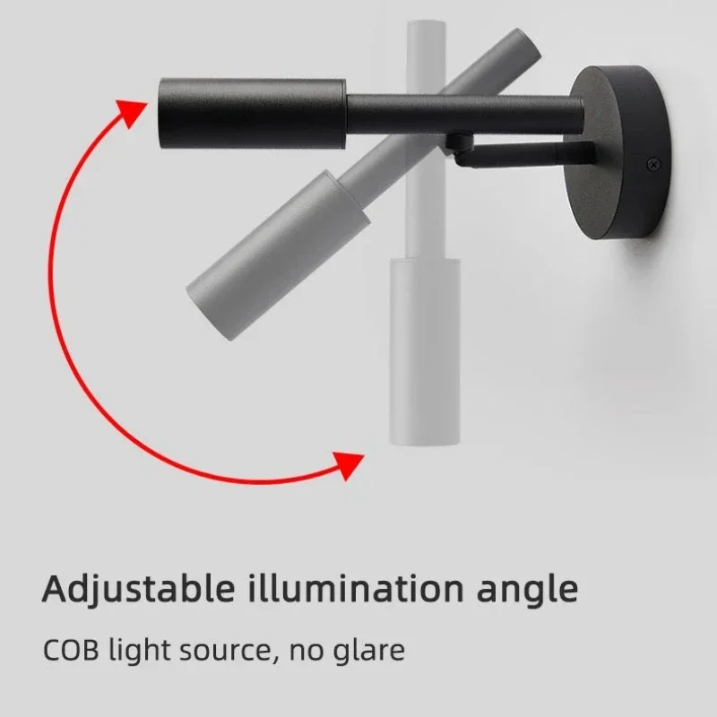 โคมไฟติดผนังสไตล์โมเดิร์นเรียบง่ายสำหรับเด็กอ่านหนังสือข้างเตียงห้องนอนออกแบบใหม่ตกแต่งหลอดไฟ LED โคมไฟติดเพดาน