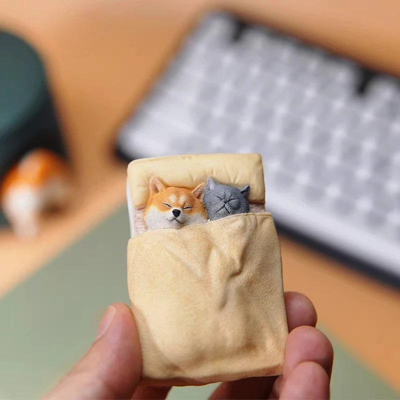 

1/6 Scale Simulation Shibainu Model Lying Posture Puppy with Bed for 12 Inch Toy Figures Body Dolls Accessory