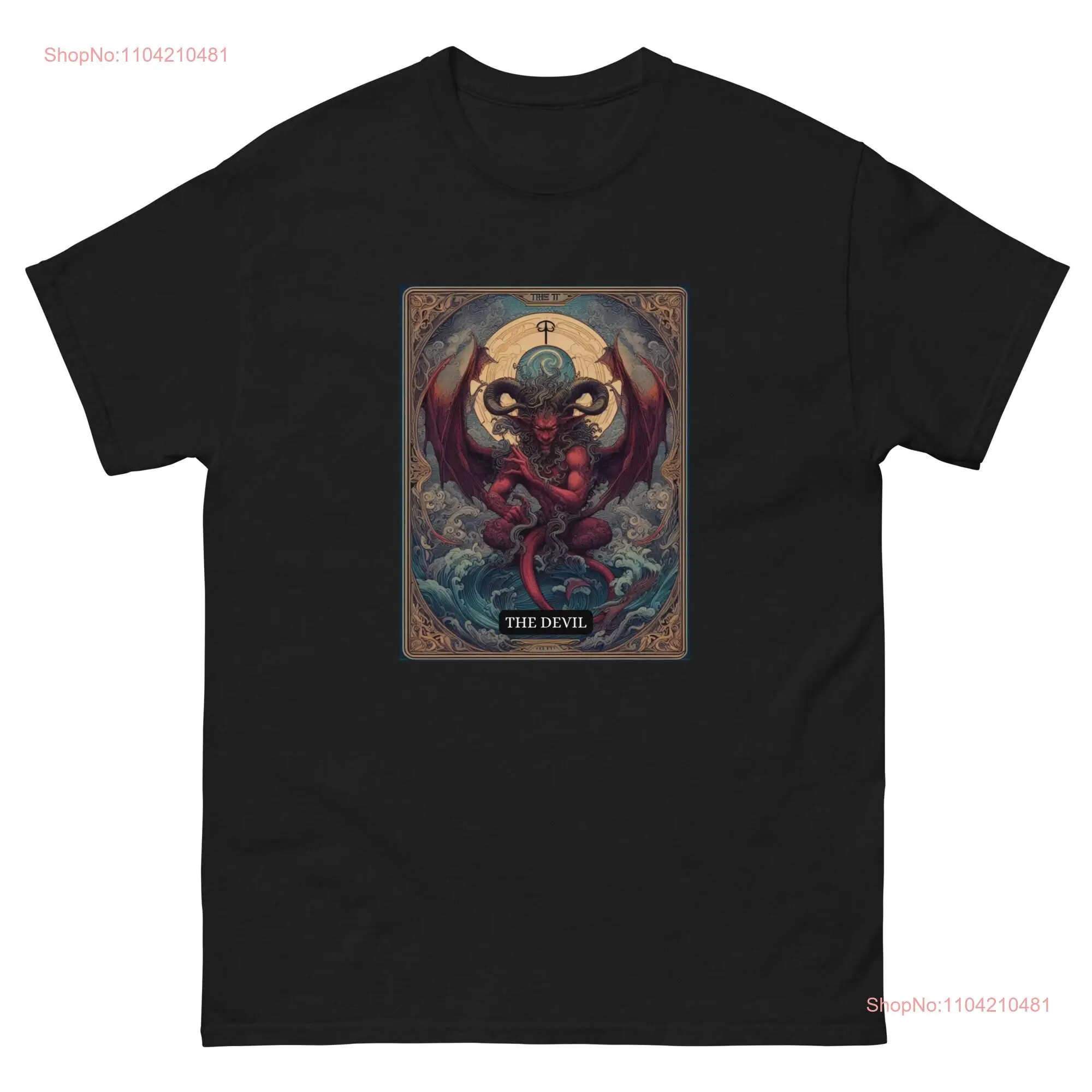 The Devil XV Tarot Card T Shirt Attachment Addiction Limited Beliefs Horned Goat of Mendes Baphomet Balance Between Good