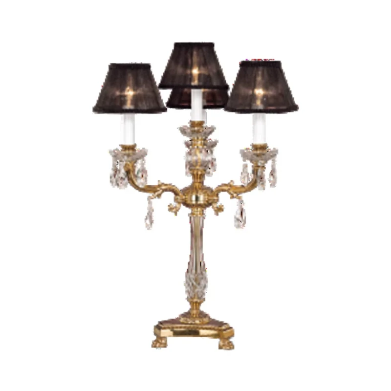 Contemporary Bronze Crystal Desk Lamp Warm White Light Emitting Diode