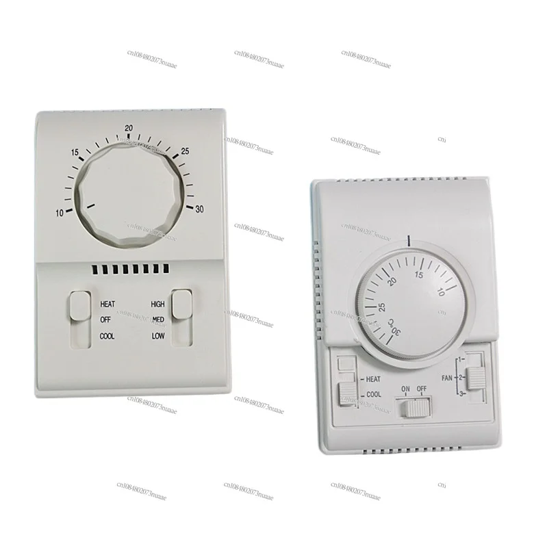 Conditioning Mechanical Thermostat Knob Switch Panel, Three-Speed Switch, Fan Coil, Temperature Controller