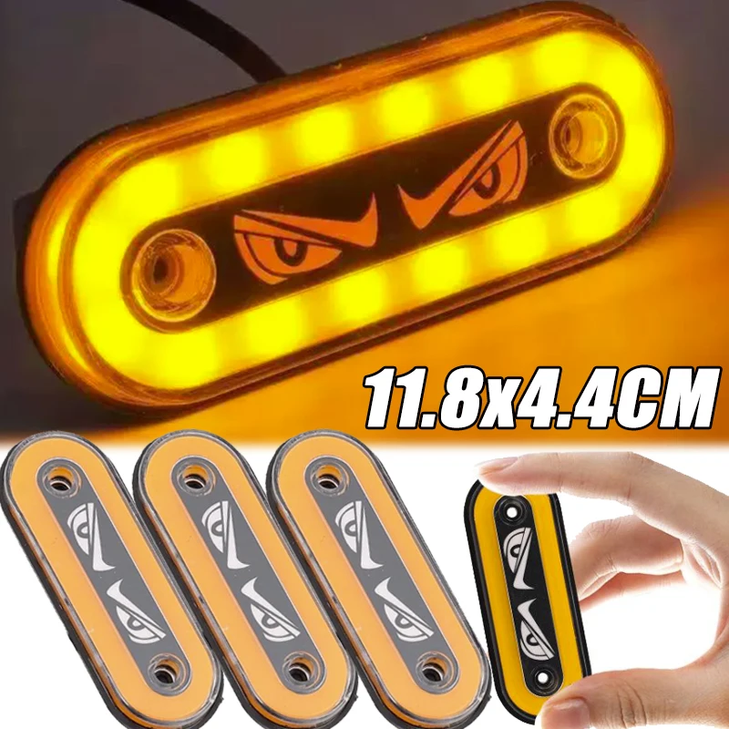 Multi-Purpose 12V-24V Car Evil Eye Side Marker Lights for Trucks Vans Off-Road LED Light Bar Side Lights Without Battery
