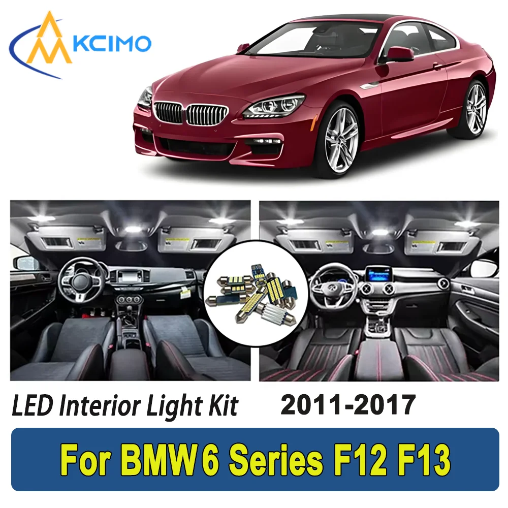 

New Light Bulb For BMW 6 Series F12 F13 (2011-2017) Premium Bright LED Interior Dome Map Trunk Light Kit Car Led Lamps Canbus