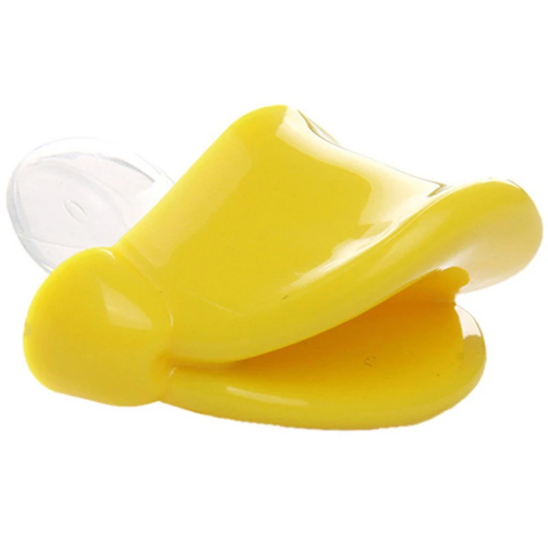 Chupeta Ortodôntica Divertida de Pato Amarelo para Bebês, Bico Plano para Recém-Nascidos e Crianças, Suprimentos para Alívio da Dentição