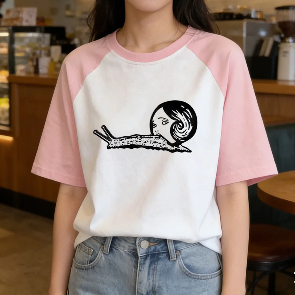 Junji Ito top tees shoujo summer japan cutecore baddie shirt 80s japanese meme party gyaru