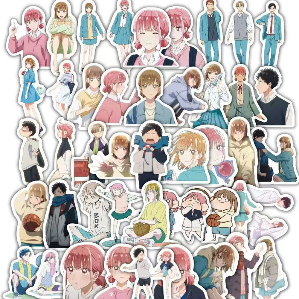 

10/30/60pcs Hina Blue Box Anime Stickers Taiki Inomata Chinatsu Kanosticker Aesthetics Scrapbooking Ao No Hako Cartoon Decals