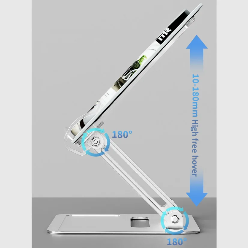 Imagem -05 - Desktop Altura Ajustável de Alumínio Leitura Livro Suporte Tablet Suporte Multi Ângulo Rotação Portátil Titular para Ipad Pro 12.9