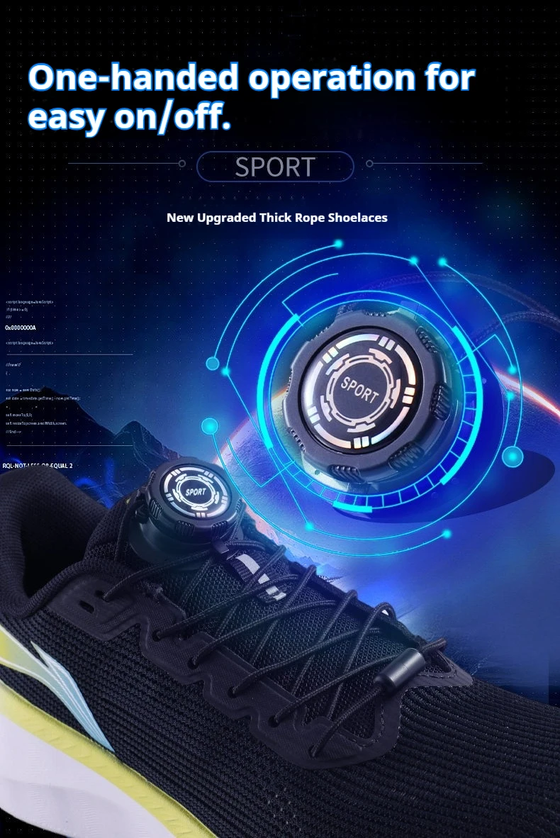 Automatische Schnürsenkel für Outdoor-Sneaker, einfache Installation, drehbare Schnalle, dickes Seil, kein Schnürsenkel mehr nötig, Schuhzubehör. – Detail 4