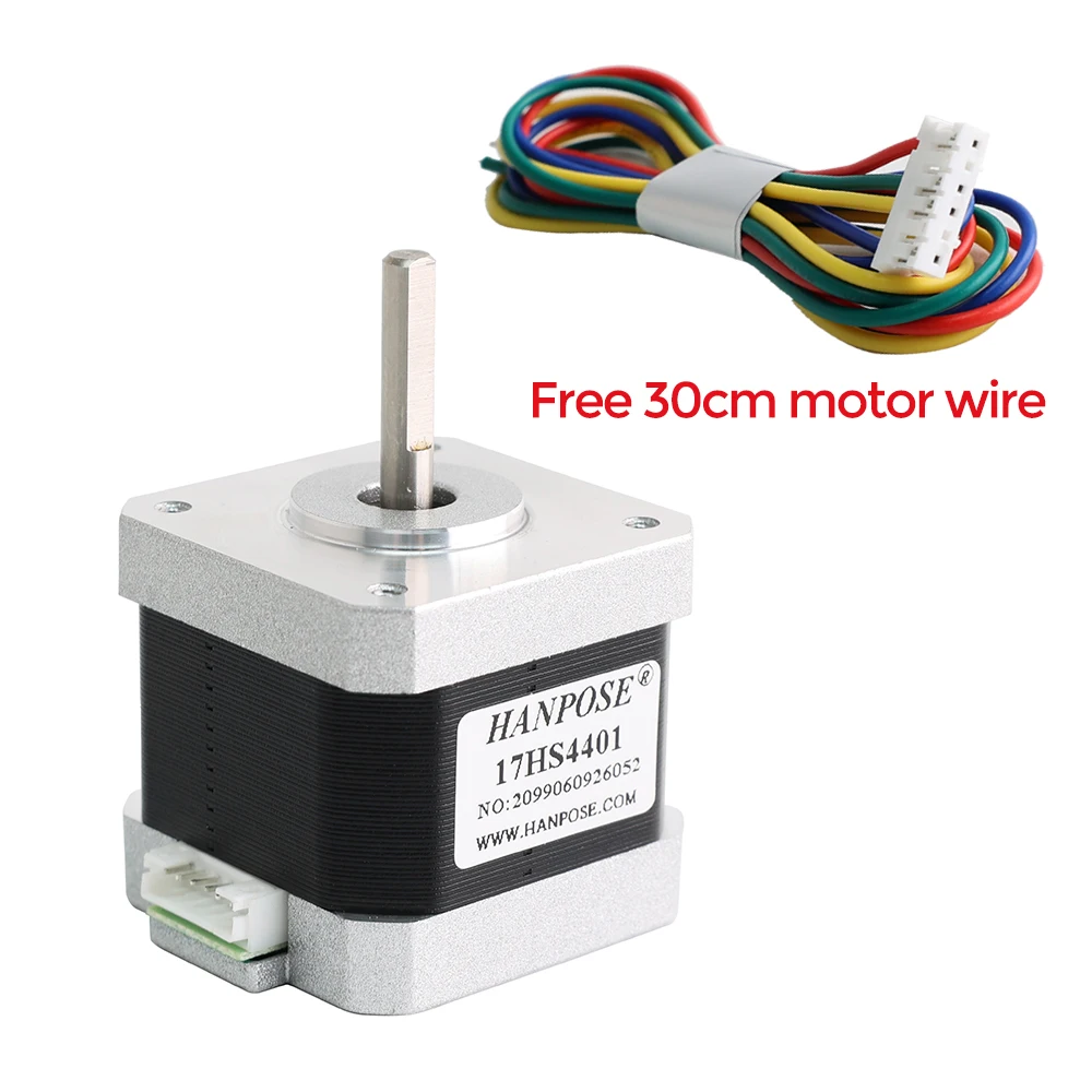 Nema17 Stepper Motor 17HS4401 Body 40MM 12V 1.5A Holding Torque 40N.CM Two-phase Four-lead 3D Printing Motor