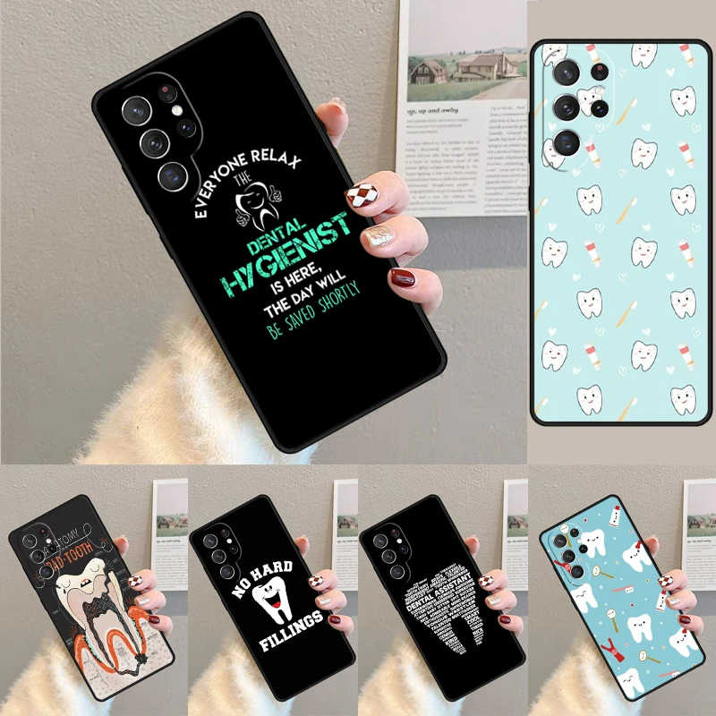Dental Definitions Tooth Phone Case for Samsung Galaxy note 10 pro S26 Ultra S23 S24 FE S25 S21 S22 PLUS shockproof Cove