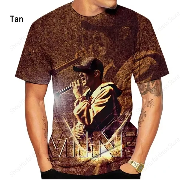 الرجال التي شيرت مغني الراب ايمينيم ثلاثية الأبعاد تي شيرت مطبوع الرجال النساء موضة تي شيرت الاطفال الهيب هوب بلايز تيز روك الراب التي شيرت الصيف