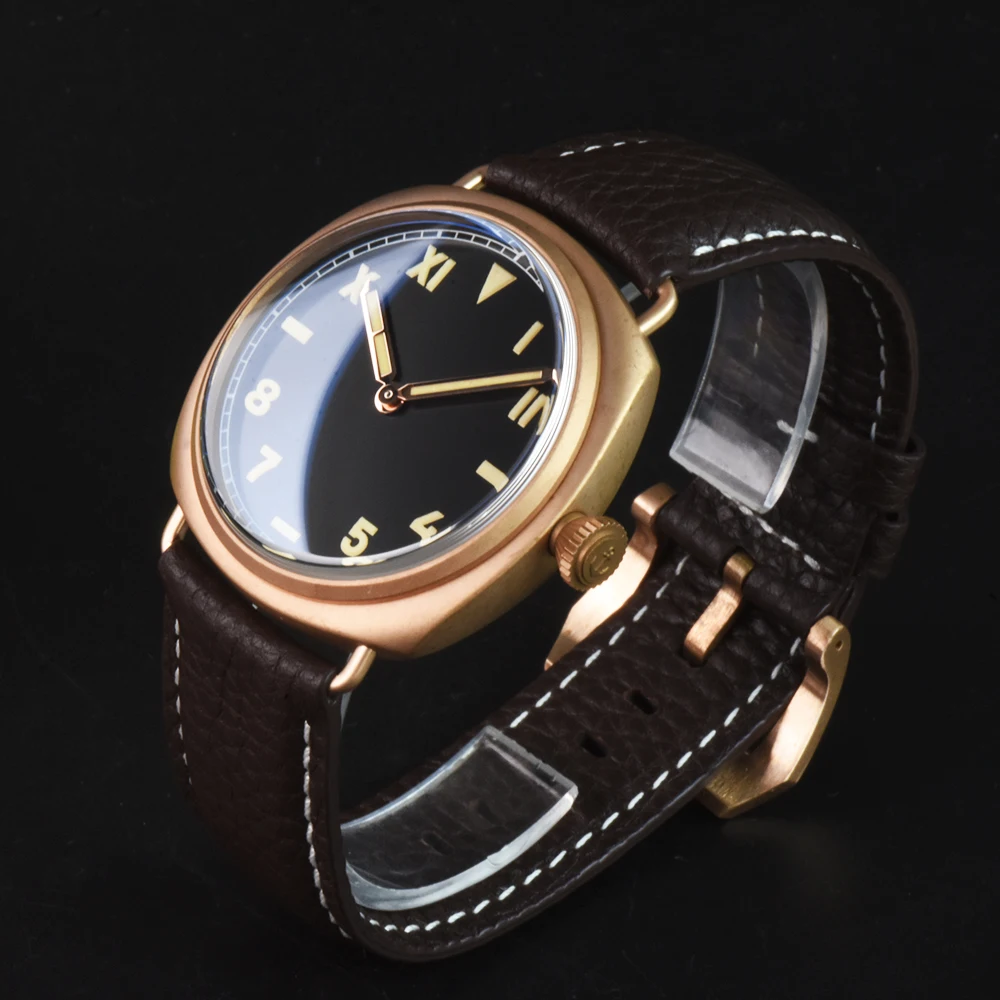 Hruodland 2025 Neue Männer Quarz Uhren Ronda 502 Bronze Wasserdicht 200 m Sapphire Kristall 2 Hände Einfache Design Reloj hombre
