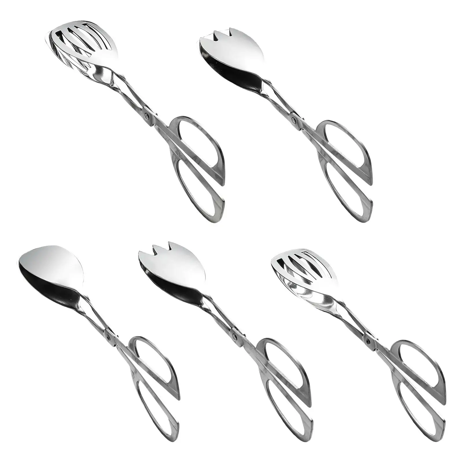 

Food Tongs Bread Clip Salad Steak Clip with Non Slip Handle Stainless Steel Buffet Tongs for Sandwich Salad Pastry Cake BBQ