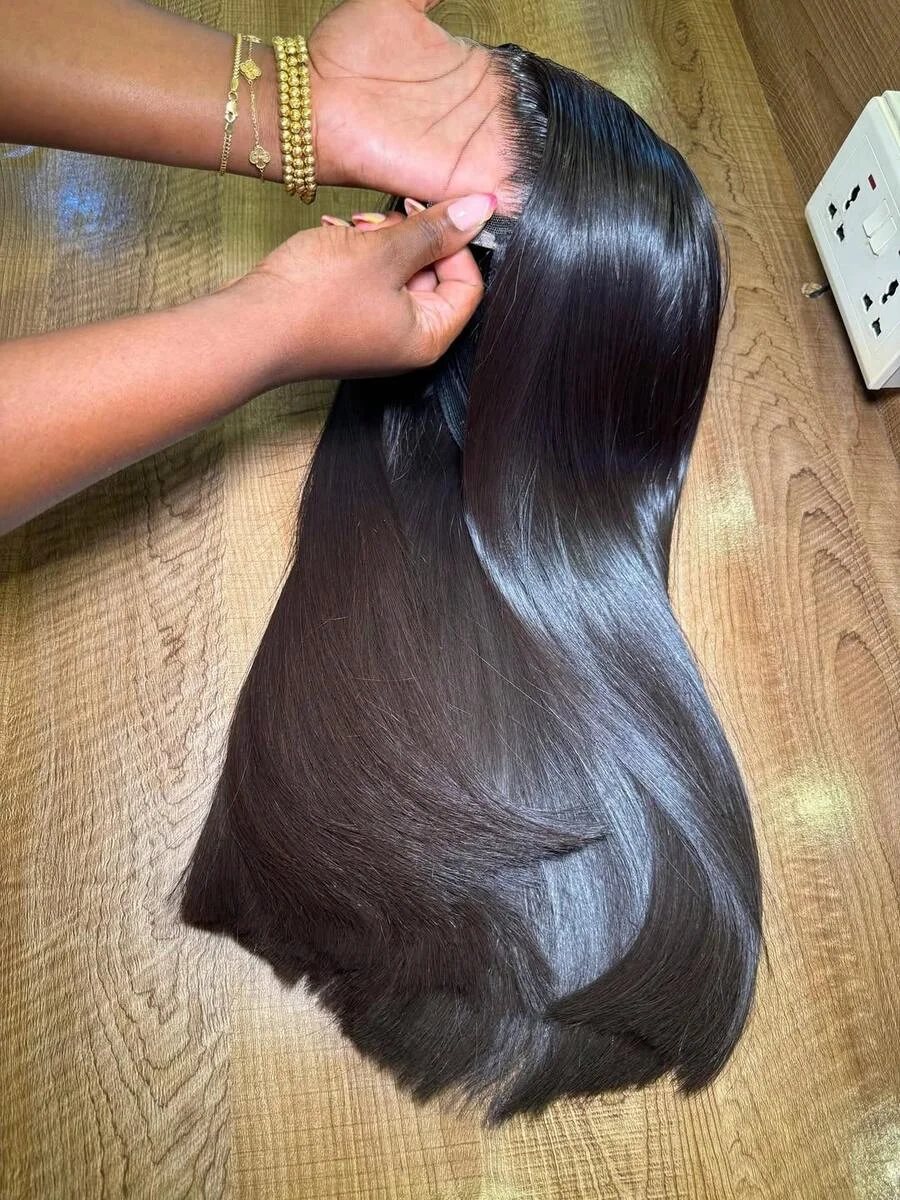 13x4 HD Transparent Lace Front Human Hair Wigs For Women Medium Length Pre Plucked Brazilian 18 24 inch Straight Lace Closure Wigs