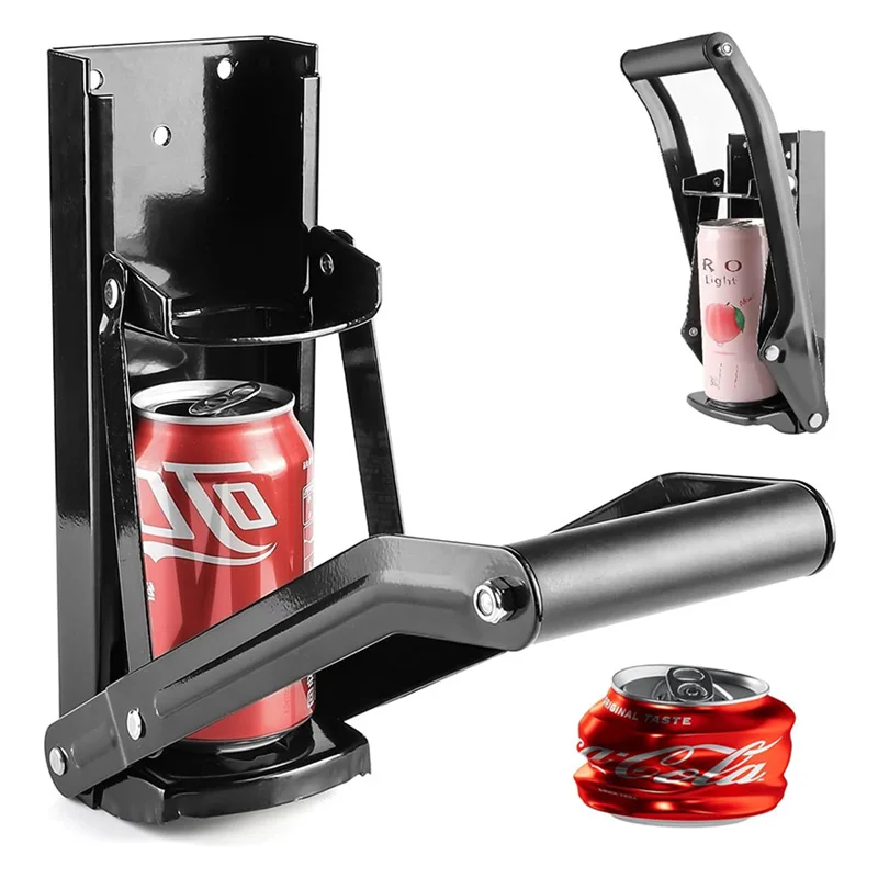 

Can Crushers for Recycling 16 oz Wall Mounted Aluminum Can Smasher with Opener Cans Plastic Bottle Compress Recycling Tools