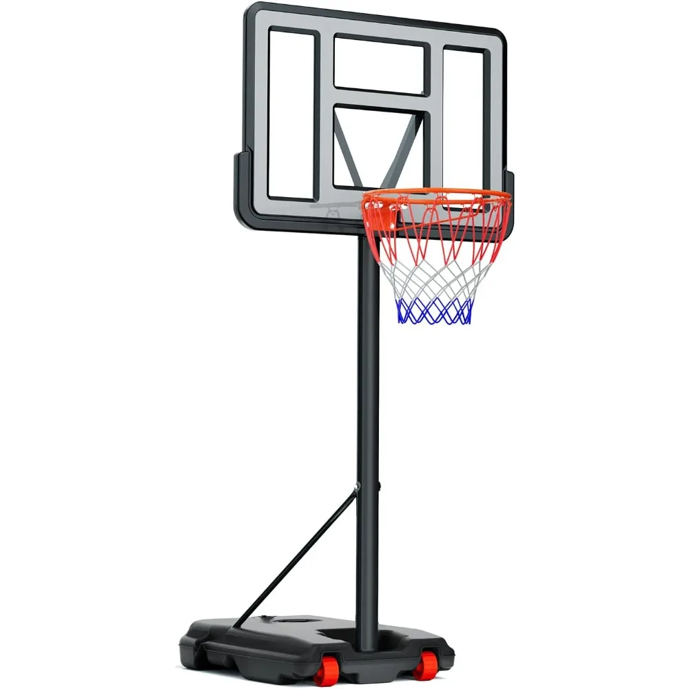 Basketball Hoop Outdoor 8.5/10ft Adjustable, Portable Basketball Goal System for Kids/Teens/Adults in Backyard/Indoor/Driveway,