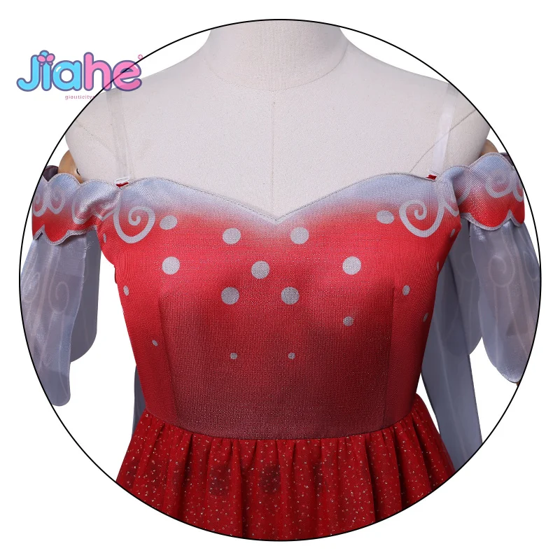 

Movie Lady Girl bug cosplay costume Dress Headwear, Necklace Prop Set Halloween Party Women's Fantasy, Sweet Uniform XS-XXXL