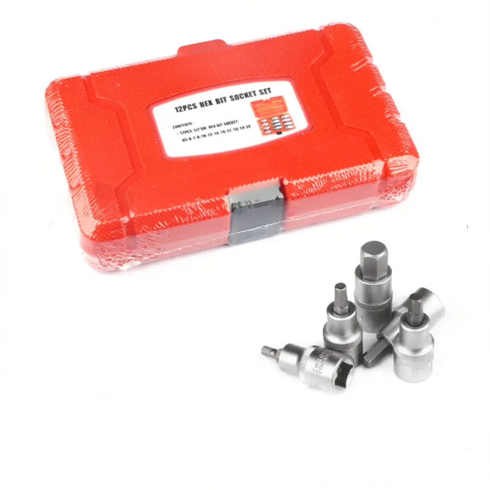 Industrial Socket Set 1 2 Inch Drive For Bianxingji Repair Tool Kit Chrome Vanadium Steel Anti Slip Knurled Mechanics Wrench