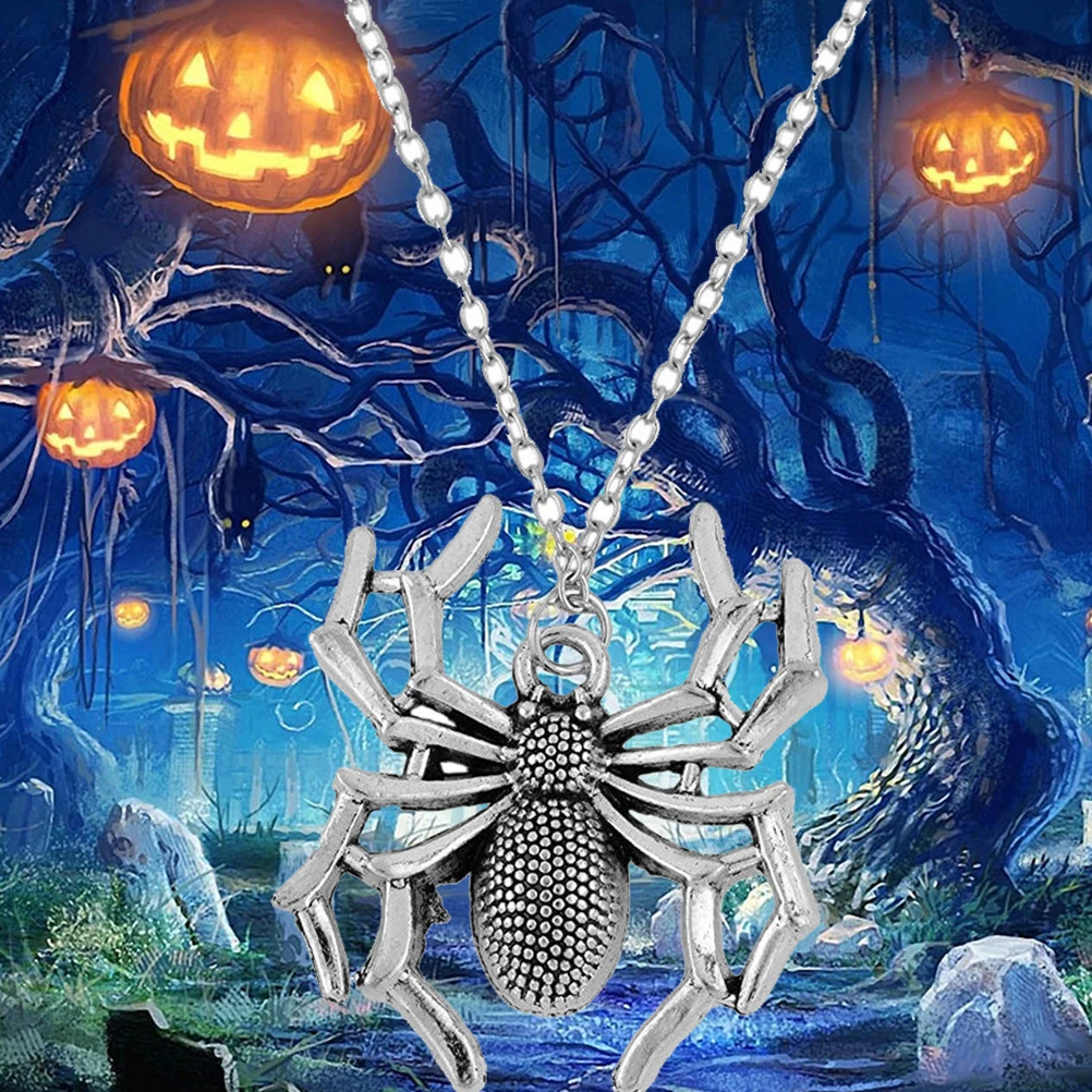 

Halloween Spider Necklace Elegant Women Fashion Choker Girls Pendant Premium Material Durable Simple Workmanship Perfect Gift