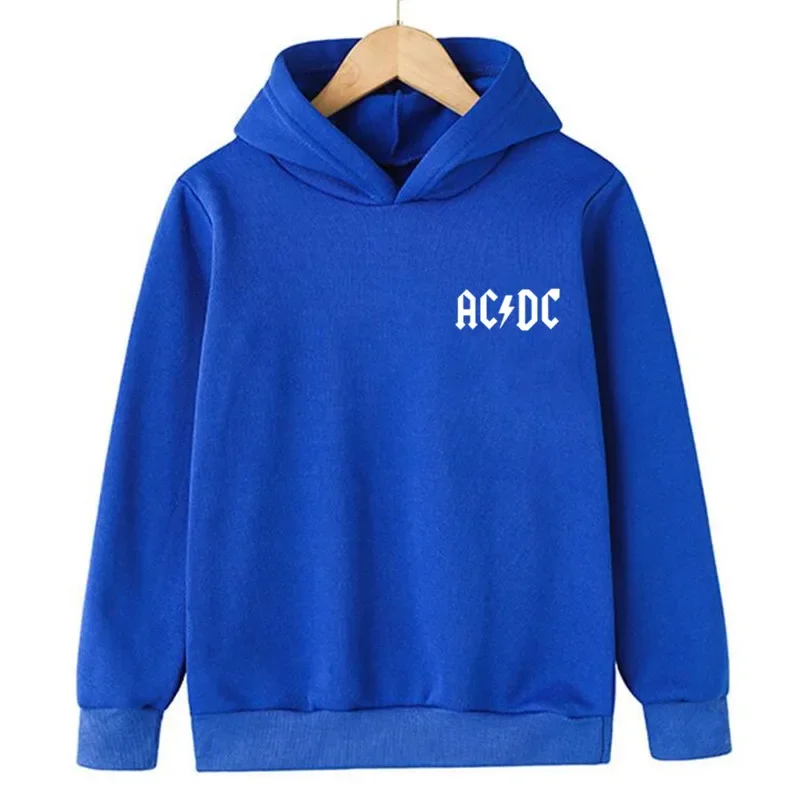 Hip Hop Fashion AC DC Children Hoodies Sweatshirt Spring Autumn Kids Hooded Top Casual Sportswear Boys Girls Hoodie Pullover