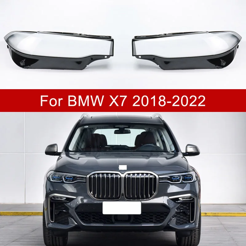 

For BMW X7 G07 X7M 2018-2022 Car Front Headlight Cover Headlamp Lampshade Lampcover Head Light Lamp Caps Glass Lens Shell