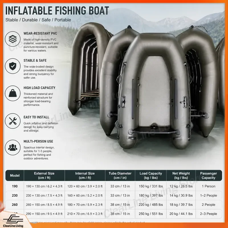 Small Inflatable Carp Fishing Boat Lightweight Portable Bait Boat for Angling Lake River Sea Fishing Tackle Gear Accessories