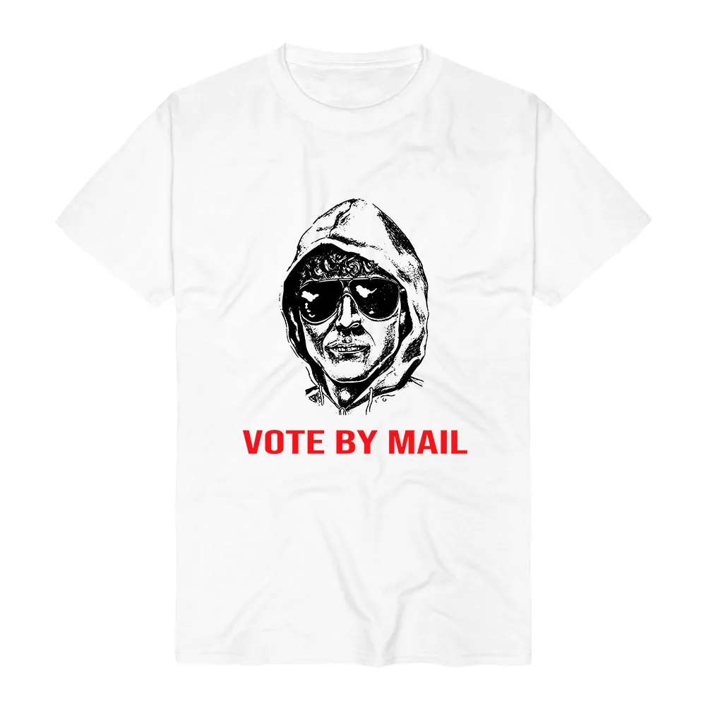 Women Men Clothing Unabomber Ted Kaczynski T-shirt Unisex Short Sleeve Crew Neck TShirt VOTE BY MAIL Letter Print Tees Cotton