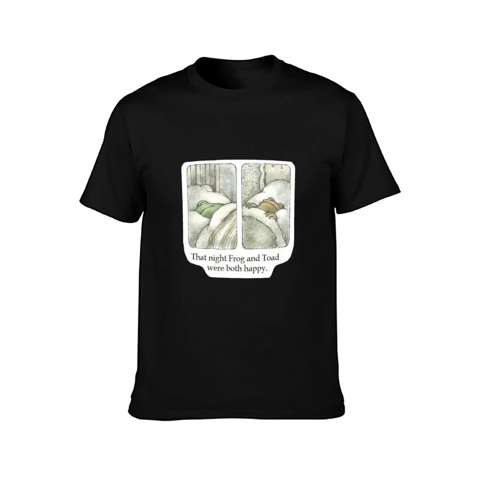 That Night Frog and Toad Were Both Happy T-Shirt, Summer Casual Cotton Tee, Oversized Streetwear Tops, Vintage Graphic Print