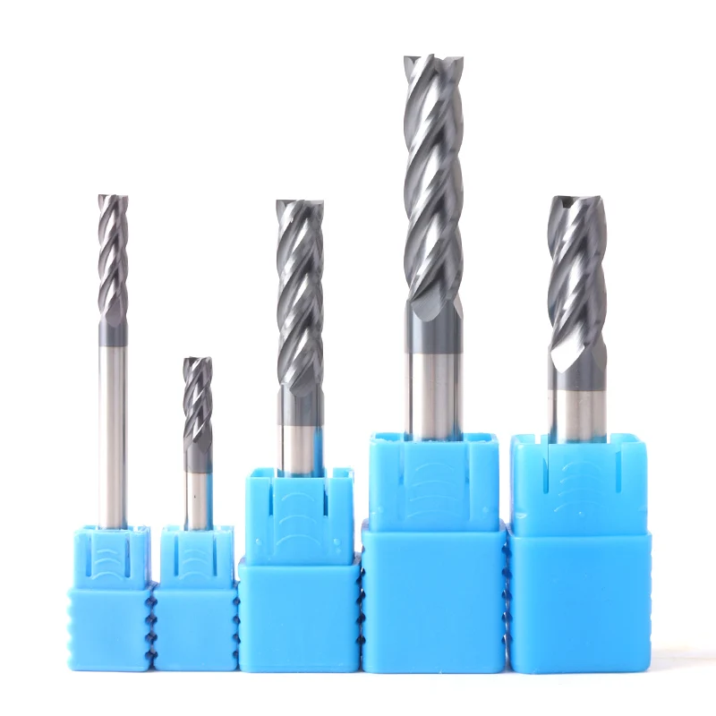 ZGT Tungsten Steel Milling Cutter End Mill HRC50 4 Flute Metal Milling Tools Alloy Carbide 4mm 6mm 8mm 10mm 12mm 14mm 16mm 20mm