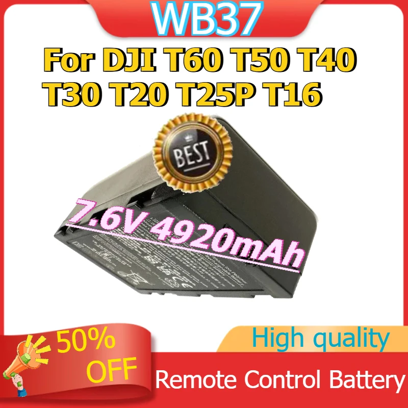 

WB37 Digital Battery For DJI T60 T50 T40 T30 T20 T25P T16 Remote Control Battery 7.6V 4920mAh