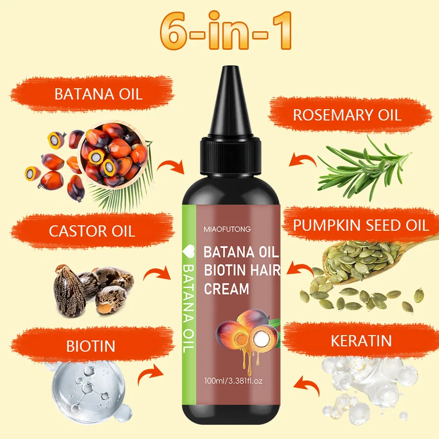 Batana Oil 100ml x 3, Moisturizing & Smoothing Hair Treatment, Tames Frizz & Nourishes Strands for Healthy Shine