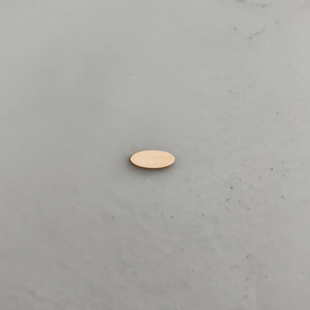 MaiLun 50 Stück 12 x 5 mm Mini-Oval-Metallplatten ohne Loch, lasergravierte Logo-Etiketten, ovale Perlen, gravierbare Edelstahlperlen – Detail 5