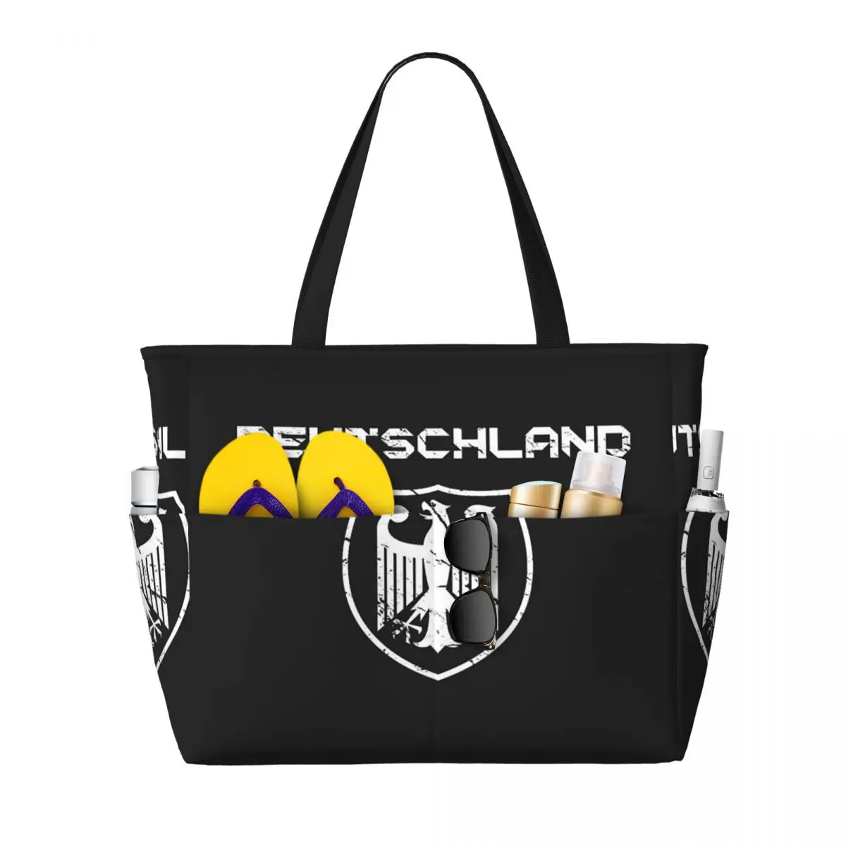

German Eagle Beach Tote Bag Sport Gym Yoga Duffle Large Tote Bag Women Travel Bag Fitness bag