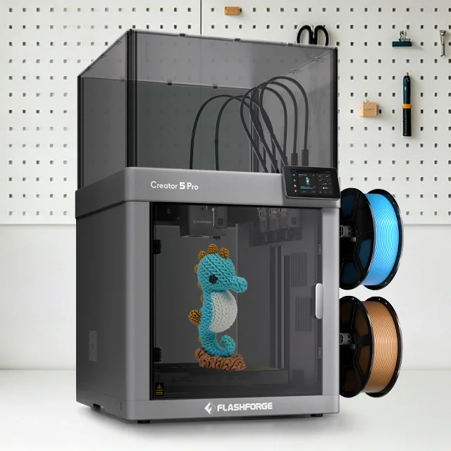 2026 New Flashforge Creator 5 Pro 4-nozzle Automatic 3D Printer 256*256*256mm Build Volume Aluminum USB Connectivity PLA Support