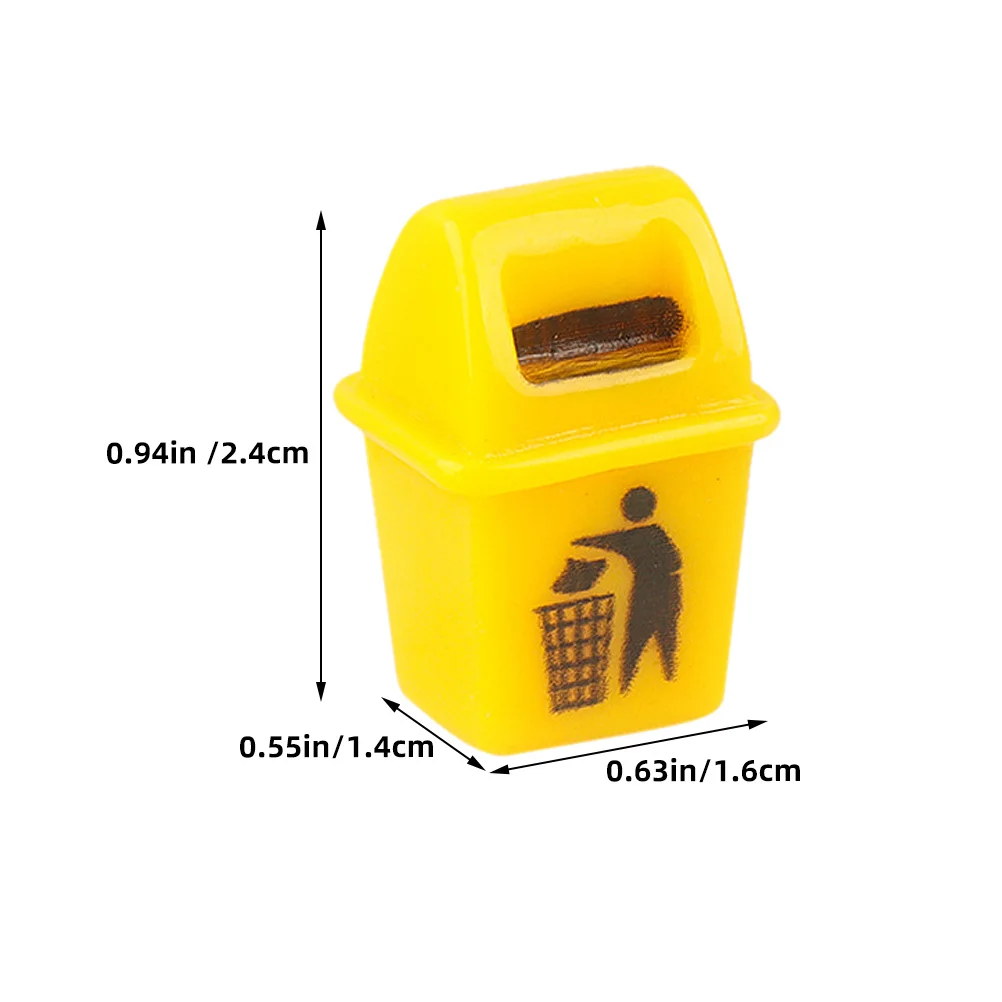 15Pcs Mini Trash Can Wear Resistant Miniature Waste Bin for Mini House Layout Miniature House Accessories Dollhouse Miniatures