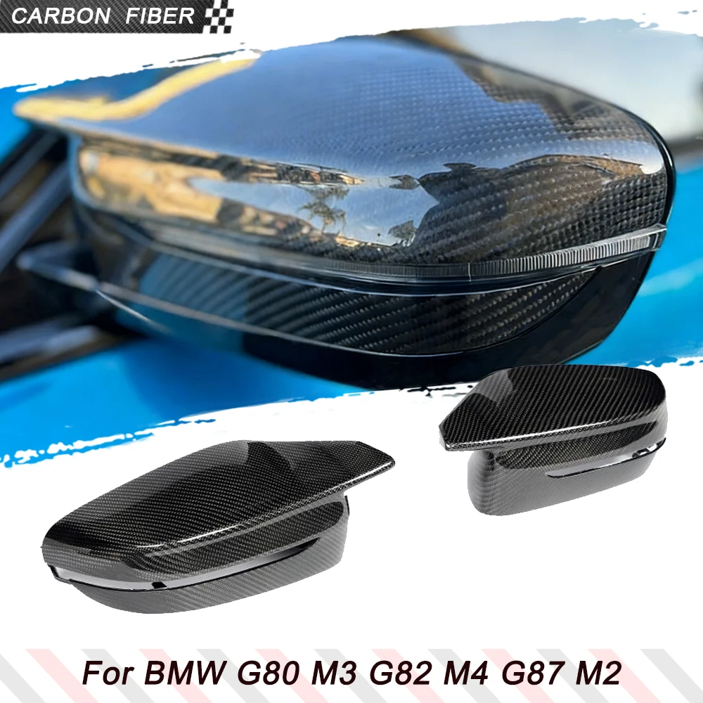 

Carbon Fiber Car Rear View Mirror Covers For BMW 3 4 Series G80 M3 G83 M4 G87 M2 2021 2022 Car Side Mirror Caps Covers Shell LHD
