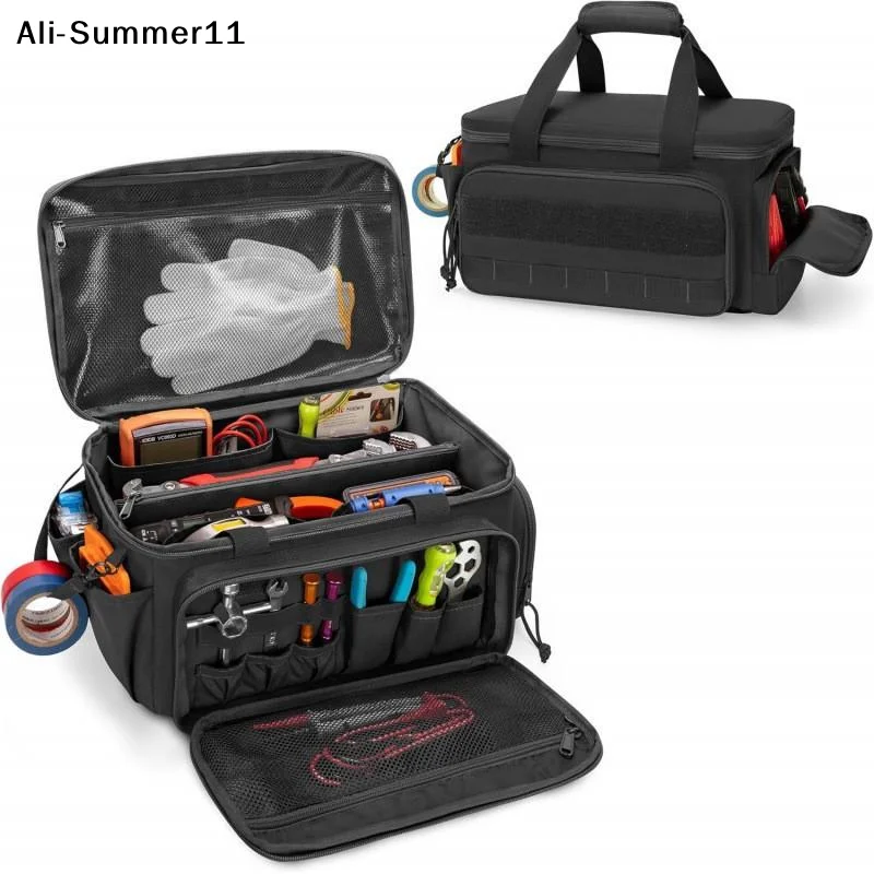 

【A6L】Heavy Duty Tactical Tool Bag Non-Slip Base Multipurpose Work Organizer For Handyman Carpenter Durable Portable Tool Storage