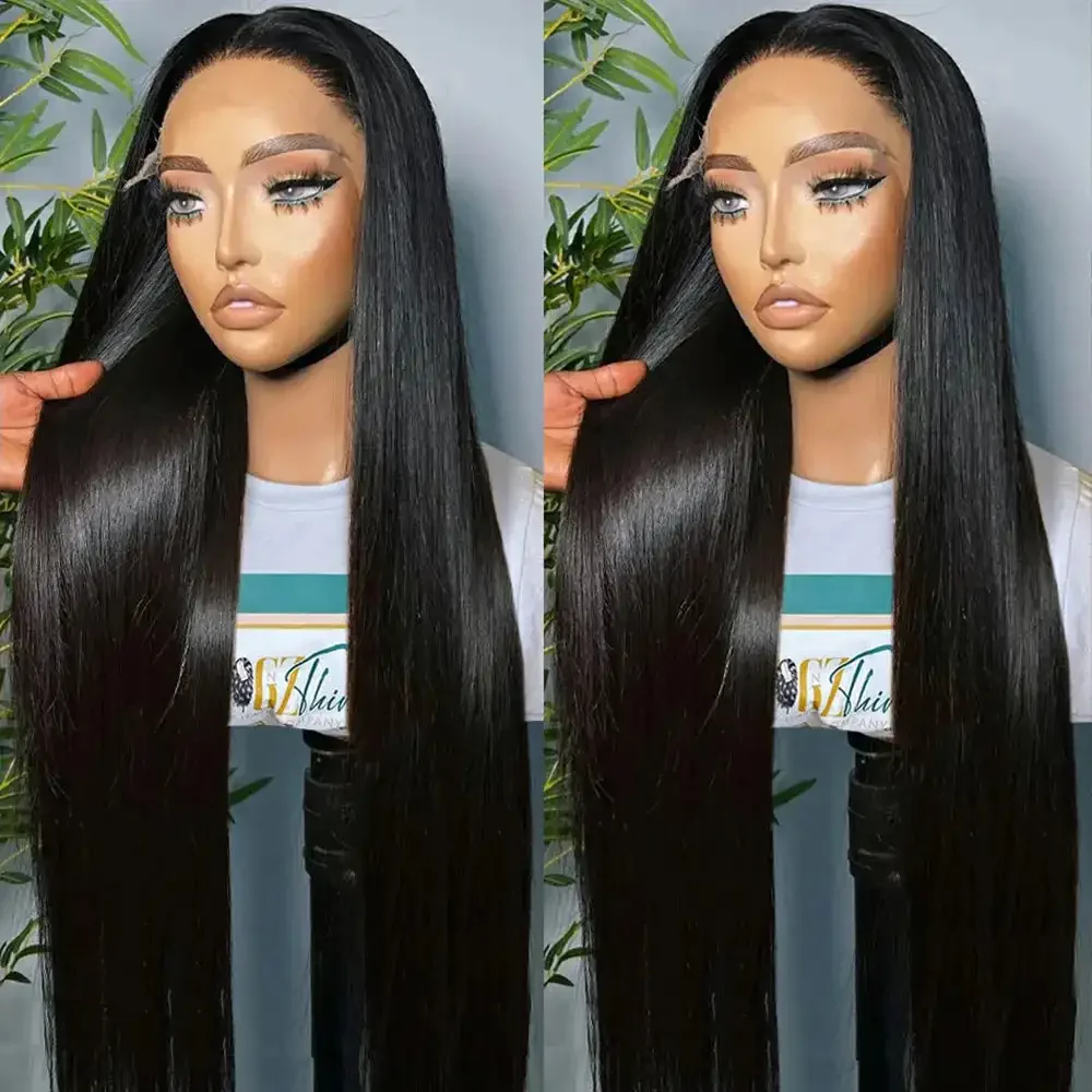 Glueless 13x4 13x6 Brazilian Bone Straight HD Transparent Lace Front Wigs Pre Plucked 4X4 Lace Closure Wig For Women Human Hair