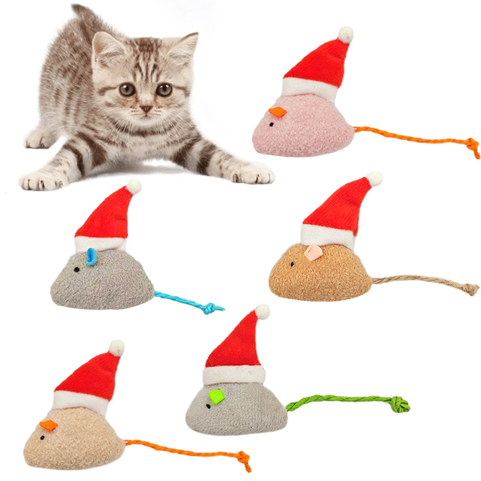 Katze Push Kauen Spielzeug Katzenminze Weihnachten Maus Beißen Beständig Kätzchen Spielzeug Zähne Reinigung Nette Interaktive Katze Spielzeug Liefert