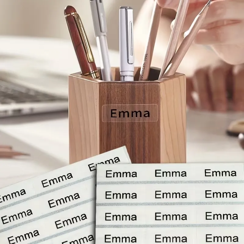 Custom Name Tag Sticker Waterproof Stickers 3x1.3cm Personalized Label for Children School Stationery Bottle Kitchen Seasoning
