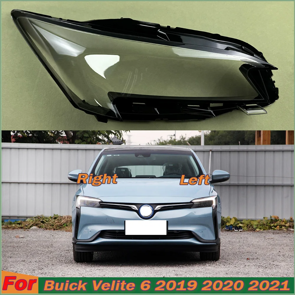 

For Buick Velite 6 2019 2020 2021 Headlamp Cover Transparent Headlight Shell Replace Original Lampshade Plexiglass