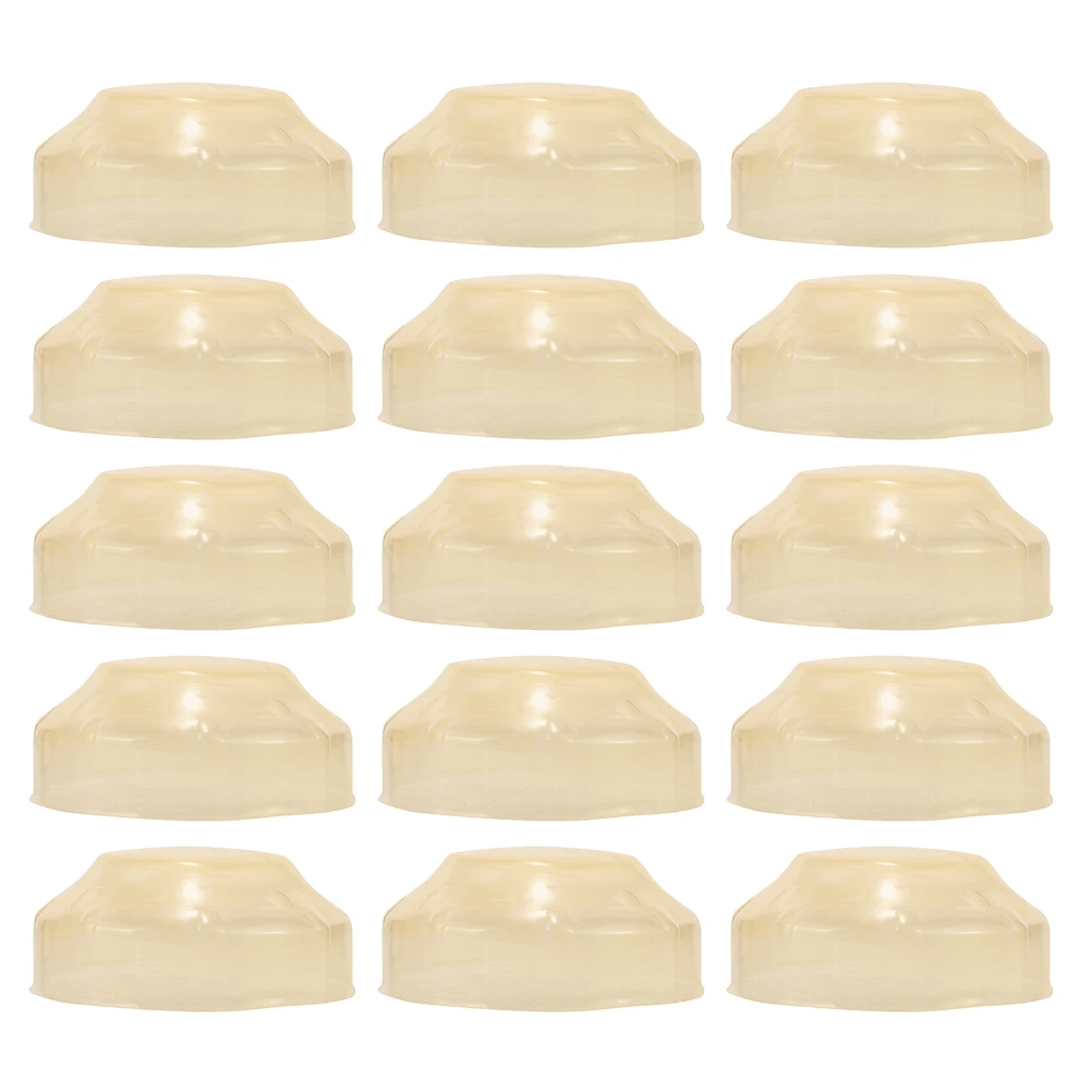 

15pcs Smoke Cover Plate Dustproof Plastic Guard for Smoke Alarms Home Office Use Alarm Replacement Beige
