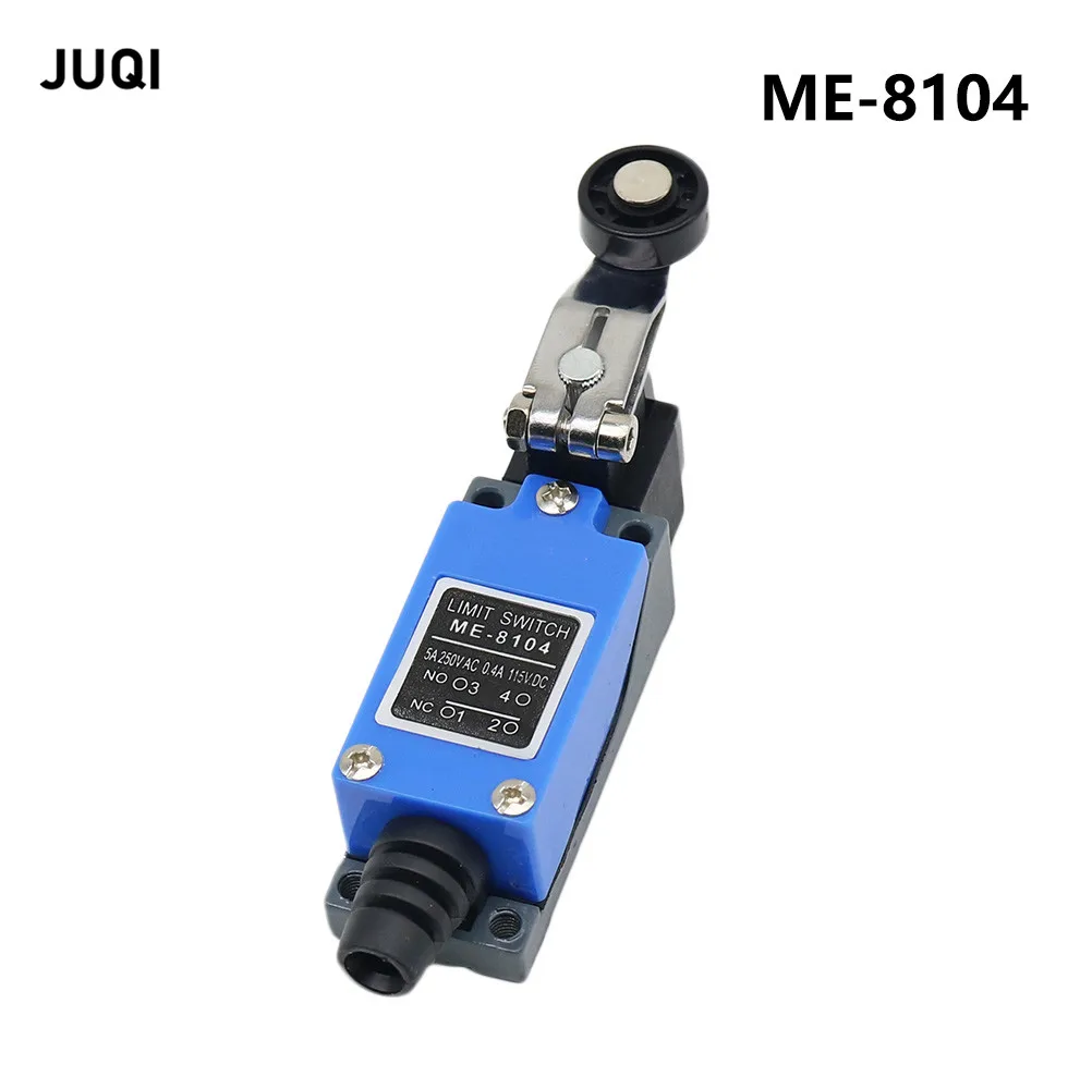 

1 шт. мгновенный концевой выключатель ME-8104, поворотный регулируемый роликовый рычаг переменного тока 250 В 5 А, мини-концевой выключатель
