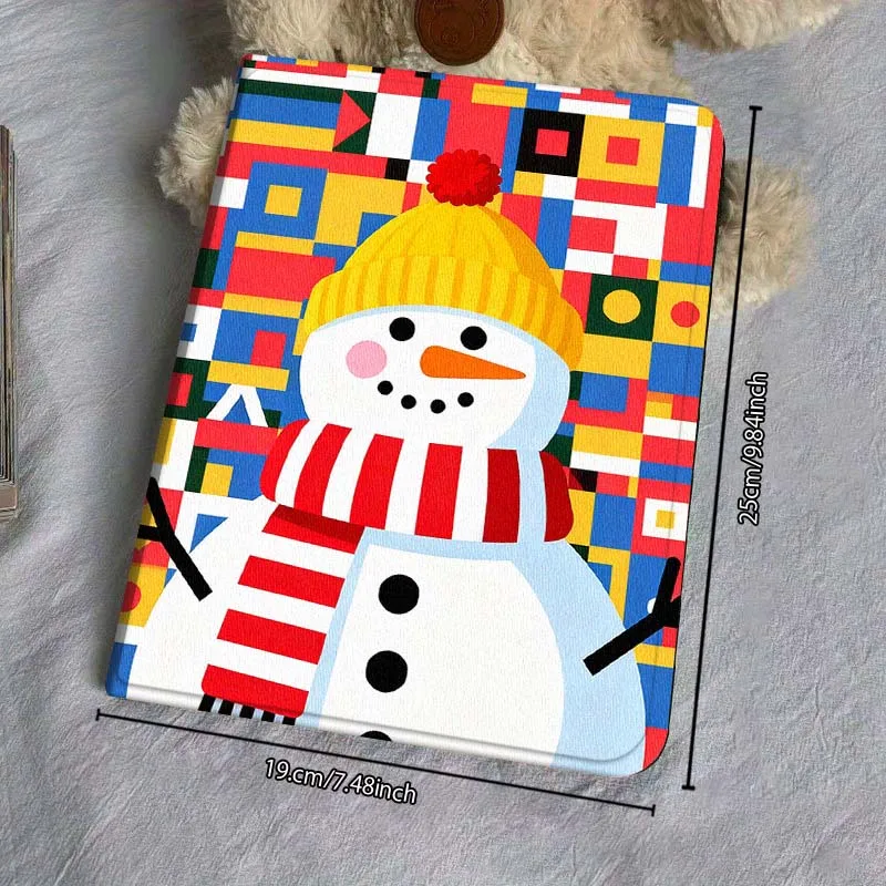 Etui na tablet Santa Claus Snowman Geometric dla iPad Air Mini 9.7 2 4 5 11 6. generacji 7. generacji 13 3 1 2 4 5 6 7 7.9 10.9 10.5 cali