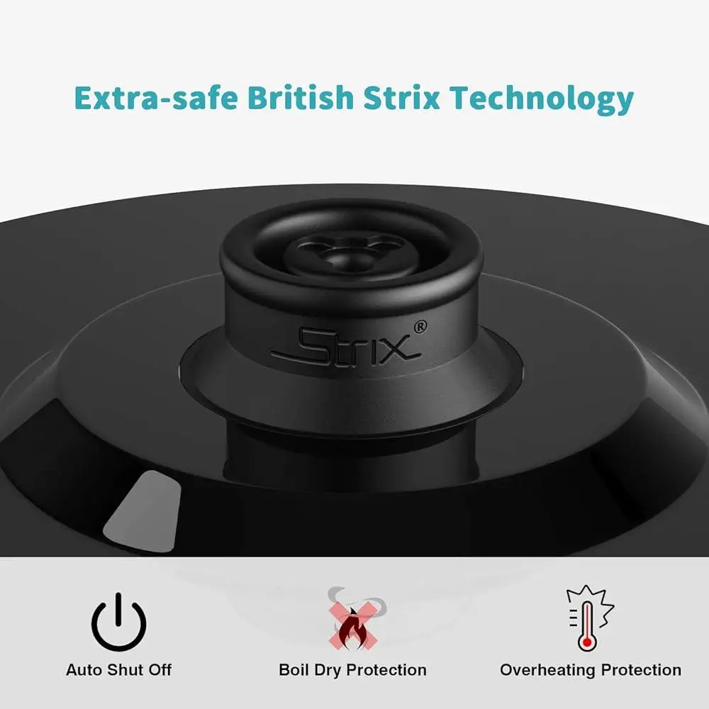 กาต้มน้ําไฟฟ้าสแตนเลสผนังคู่ปิดอัตโนมัติต้ม-แห้งป้องกัน 1.8Qt BPA ฟรีเดือดเร็วปลอดภัยใช้ประหยัดพลังงาน