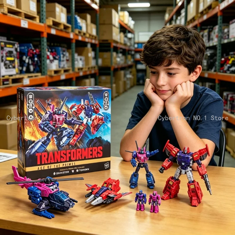 

Deformation Robot Transformer Toys Wreck ’n Doom Collection Spinister Topspin 2Pack KO Age of The Primes G1 Action Model Figures